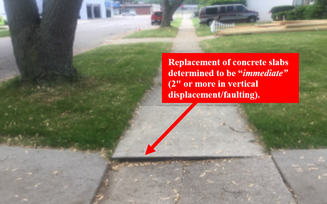 Sidewalk Major Displacement Example